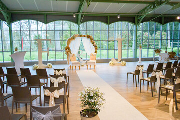 Décoration de salle de mariage, décoration de table de mariage, réception