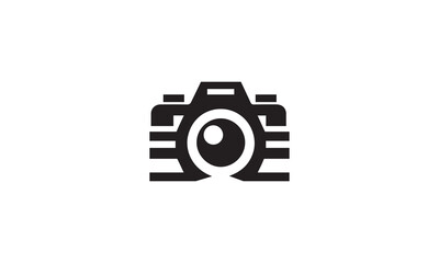 Camera flat icon. photography logo, camera logo icon vector illustration