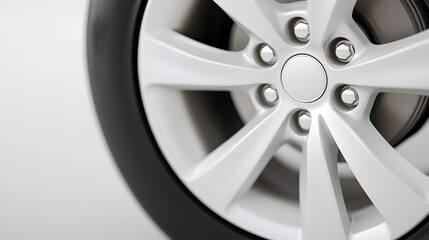 Center button on an aluminium wheel, showcasing its sleek design and metallic finish, emphasising precision engineering and modern automotive aesthetics