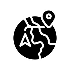 destination sign glyph icon