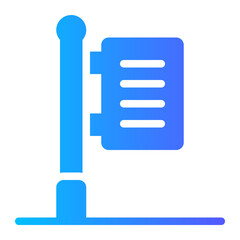 signboard gradient icon