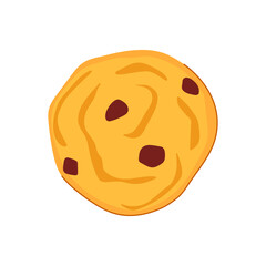 delicious oatmeal cookies cartoon. baking cinnamon, raisins chocolate, oats butter delicious oatmeal cookies sign. isolated symbol vector illustration