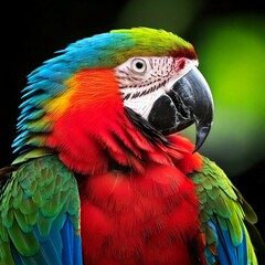Fototapeta premium colourful macaw ara red green blue colors 8k image