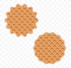 Waffel effect decoration shapes with wave edge