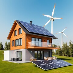 solar panels on the roof