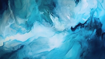 Abstract Blue Ocean Waves Background