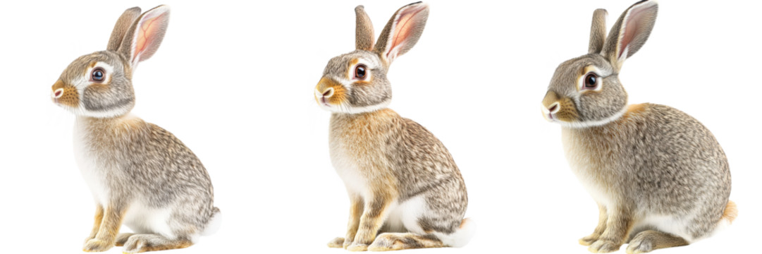 Adorable Fluffy Rabbit Sitting in Grassy Field Surrounded by Nature  Cute Brown or Grey Hare with Big Ears and Curious Expression  Small Mammal in Peaceful Tranquil Outdoor Environment