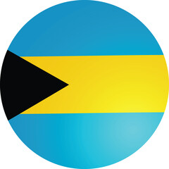 Bahamas Flag Round Icon Vector