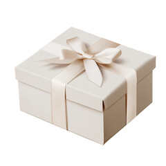 Elegant Gift Box with Beige Ribbon 