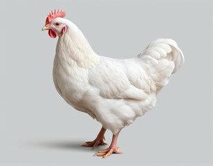 chicken on white background