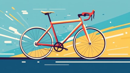 Fototapeta premium Bicycle icon set featuring flat and detailed illustrations of bikes for transportation or sports.
