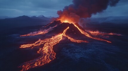 Fototapeta premium Volcanic Eruption in Iceland