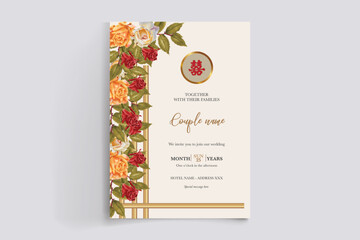 BRIDAL SHOWER FLORAL INVITATION TEMPLATE