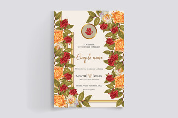 BRIDAL SHOWER FLORAL INVITATION TEMPLATE