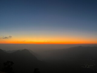 sunset in the mountains