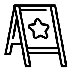signboard line icon