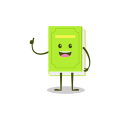 funny book characters, mascots, cartoon vector illustration isolated on white background.
