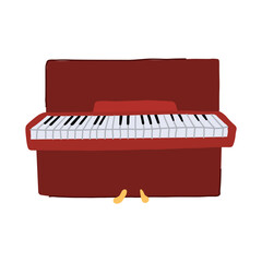 instrument piano cartoon. classical practice, performance recital, composition technique instrument piano sign. isolated symbol vector illustration © PikePicture