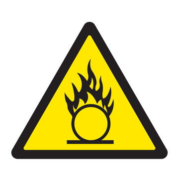 Caution oxidizing agent safety Sign