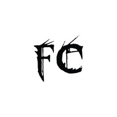 FC monogram logo design letter text name symbol monochrome logotype alphabet character simple logo