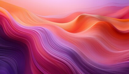 Obraz premium ピンクから紫への流麗なウェーブ—エレガントでリズム感のあるグラデーション 