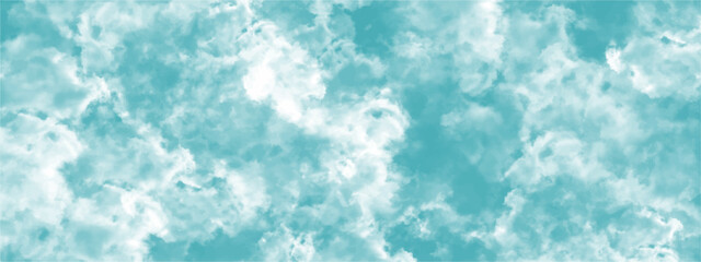 Obraz premium Abstract background with Clouds and blue sky. Bright sky with white clouds. Texture design Panoramic grunge texture pattern. Seamless Aqua Organic Abstract Tie Dye Textile. 