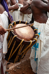 Traditional Indian Percussionists Performing in Cultural Celebration