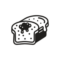 Bread with butter icon