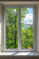 View from the wreath to nature. Selective focus