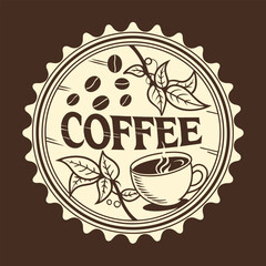 Coffee design over brown background, vector illustration EPS10 graphic.