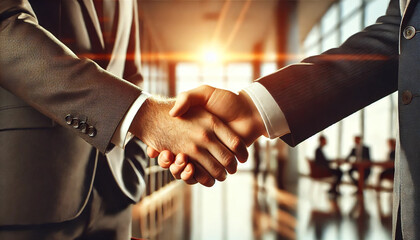 a man shaking hands with another man shaking hands