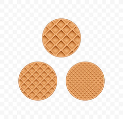 Waffel effect decoration circle shape set