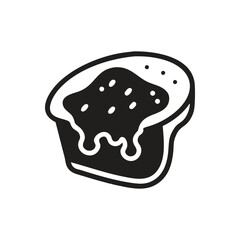 Bread with jelly icon