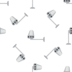 Seamless pattern of security cameras monitoring public space, ensuring safety and surveillance