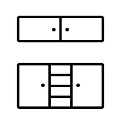Outline icon for web. Kitchen counter icon