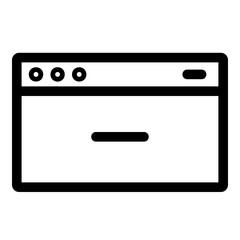 Outline icon for web. Desktop window icon