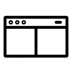 Outline icon for web. Desktop window icon