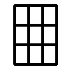 Outline icon for web. Layout grid icon