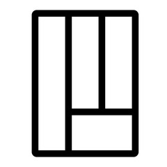 Outline icon for web. Layout grid icon