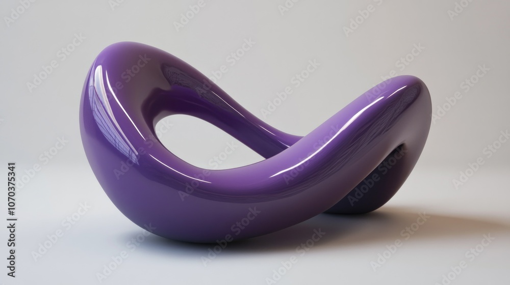 Poster a purple object with a curved shape