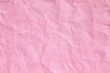 Pink kraft crumpled paper texture with pattern