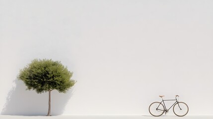 Vintage bicycle leaning against an aged wall, showcasing rustic charm, timeless design, and a nostalgic atmosphere in a quiet outdoor setting