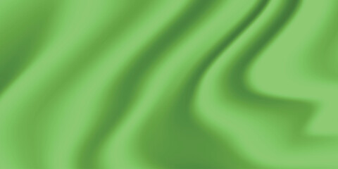 Silk green background. Abstract vector pattern with copy space. Liquid wave texture, smooth drapery wallpaper. Wedding fabric, satin. Wavy design for banner, card, postcard, backdrop