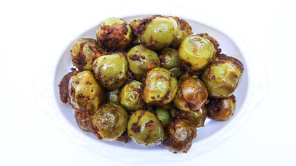 Fragrant Manjack, Gunda, Lasooda, vegetable sabji stuffed with masala