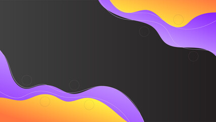 ABSTRACT DARK BACKGROUND WITH HAND DRAWN SHAPES GRADIENT PURPLE ORANGE COLOR DESIGN VECTOR TEMPLATE FOR WALLPAPER, COVER DESIGN, HOMEPAGE DESIGN