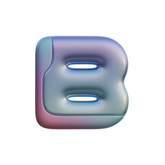 3D Soft Gradient & Futuristic Alphabet