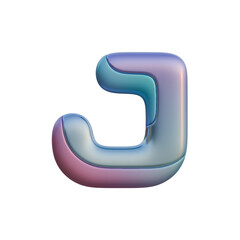 3D Soft Gradient & Futuristic Alphabet
