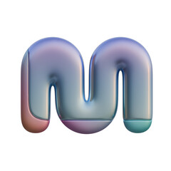 3D Soft Gradient & Futuristic Alphabet