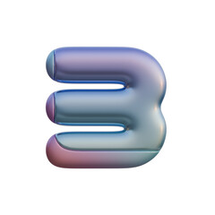 3D Soft Gradient & Futuristic Alphabet