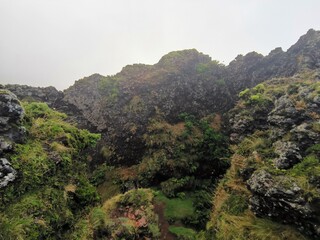 Fototapeta premium tropical volcanic hiking path